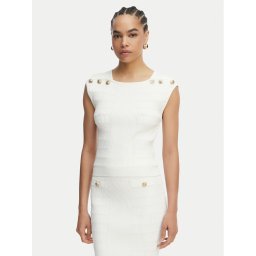 Guess Блуза W5YR12 Z0130 Бял Regular Fit