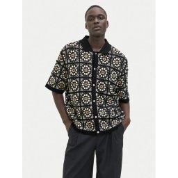 Jack & Jones Риза Cartagena 12278724 Черен Loose Fit