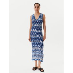Morgan Плетена рокля 251-RMORTI Син Slim Fit