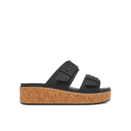 Crocs Чехли Brooklyn Cork Buckle 211252 Черен