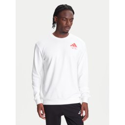 adidas Суитшърт Food Noodle Graphic JW4347 Бял Regular Fit