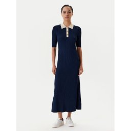 Tommy Hilfiger Плетена рокля WW0WW47216 Тъмносин Slim Fit