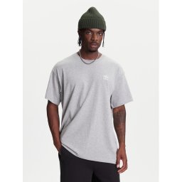 adidas Тишърт Trefoil Essentials JY6270 Сив Oversize