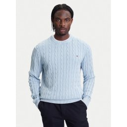 Tommy Hilfiger Пуловер Classic MW0MW39524 Светлосиньо Regular Fit