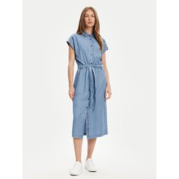 United Colors Of Benetton Рокля тип риза 4KHNDV0BI Син Regular Fit
