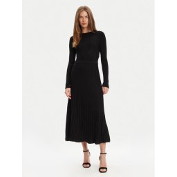 United Colors Of Benetton Плетена рокля 1QMKDV01W Черен Regular Fit