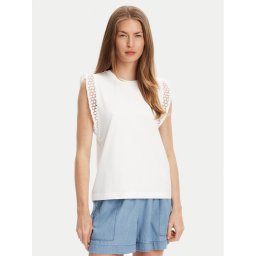 United Colors Of Benetton Блуза 3IFVD10AC Бял Regular Fit