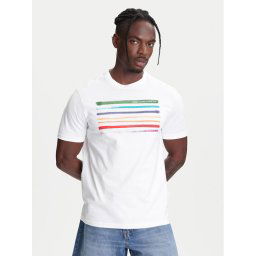 United Colors Of Benetton Тишърт 3BL0U10AG Бял Relaxed Fit