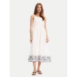United Colors Of Benetton Лятна рокля 4KUSDV0B7 Бял Regular Fit