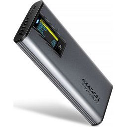 AXAGON EEM2-SD2 - External USB-C 10Gbps box with info display for M.2 NVMe & SATA SSD