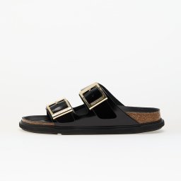Сникърси Birkenstock Arizona Droplet Buckle Natural Leather Patent High-Shine Black EUR 38