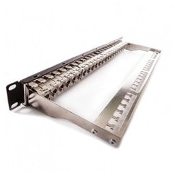 Пач панел Formrack KEP-CEA-S-10G, 24x порта, 19", 1U, Cat.6A, черен