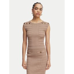 Guess Блуза W5YR12 Z0130 Кафяв Regular Fit
