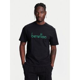 United Colors Of Benetton Тишърт 3MI6U109O Черен Oversize