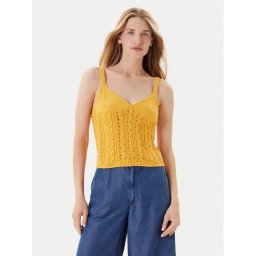 United Colors Of Benetton топ 101TDH01B Жълт Slim Fit