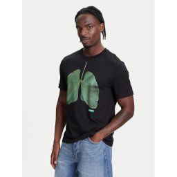 United Colors Of Benetton Тишърт 3BL0U10AG Черен Relaxed Fit