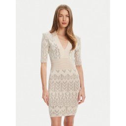 Marciano Guess Плетена рокля 5YGK20 5877Z Бежов Slim Fit