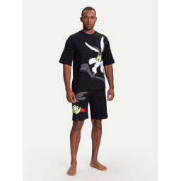 United Colors Of Benetton Пижама 30964P02V Черен Regular Fit