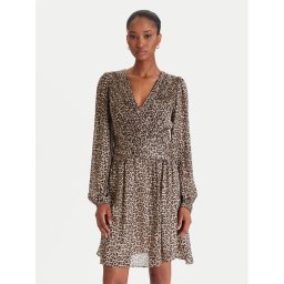 Guess Коктейлна рокля W5YK20 WDW82 Бежов Regular Fit