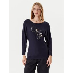 Guess Пуловер W5YR22 Z2NQ2 Тъмносин Regular Fit