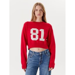 Guess Jeans Пуловер W5YR33 Z3HM1 Червен Regular Fit