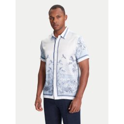 Guess Риза M4YH39 WF1T2 Син Regular Fit