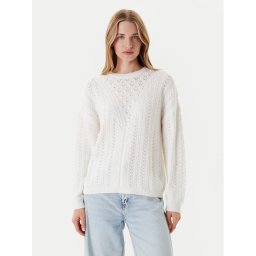 Guess Пуловер W5YR56 Z2ZK2 Бял Regular Fit