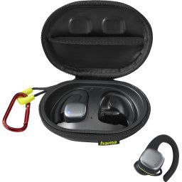 Hama Блутут слушалки "Spirit Athletics" Bluetooth®, True Wireless, Ear Hook, черно/жълто