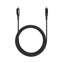 Data кабел ttec AlumiCable LCD USB-C – USB-C 100W PD/QC Fast Charging/Data Cable, 150cm - Черен