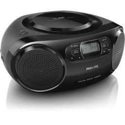 PHILIPS CD радиокасетофон DAB Аудио вход черен (AZB500/12)