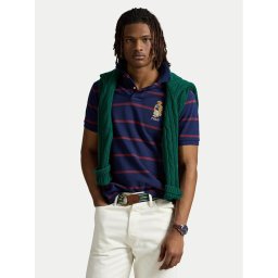Polo Ralph Lauren Тениска с яка и копчета 710971839001 Тъмносин Custom Slim Fit