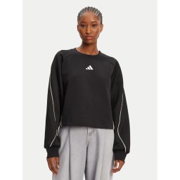 adidas Суитшърт Stadium 3-Stripes JL6996 Черен Loose Fit