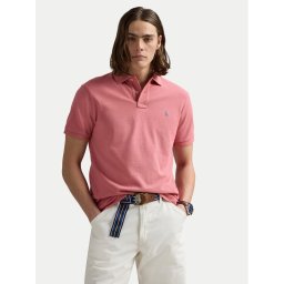 Polo Ralph Lauren Тениска с яка и копчета 710536856466 Розов Slim Fit