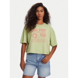 Billabong Тишърт Sol Surf EBJZT00428 Зелен Oversize