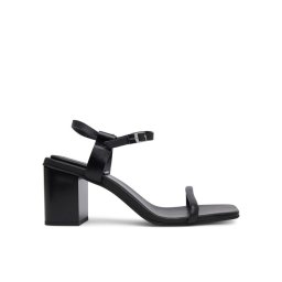 Calvin Klein Сандали Block Heel Sandal 75 Lth HW0HW02650 Черен