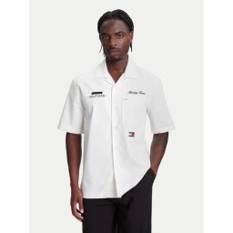 Tommy Hilfiger Риза F1 Movie Mechanics MW0MW41476 Екрю Boxy Fit