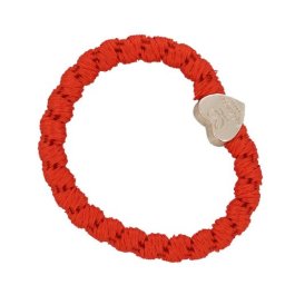 By Eloise London Woven Gold Heart Red Orange гривна / ластик за коса