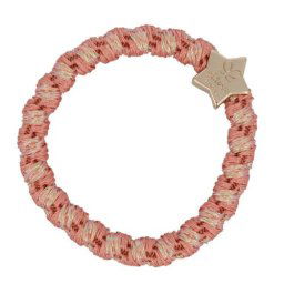 By Eloise London Woven Gold Star Coral Pink гривна / ластик за коса