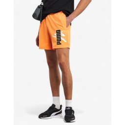 PUMA Essentials Logo Lab Cat Woven Shorts Orange