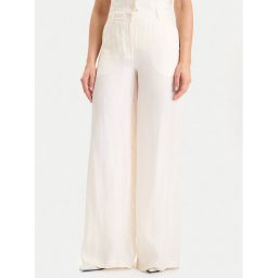 Guess Текстилни панталони W5YB02 WH5N2 Екрю Regular Fit
