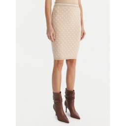 Guess Пола тип молив W4BD53 Z37K0 Бежов Regular Fit