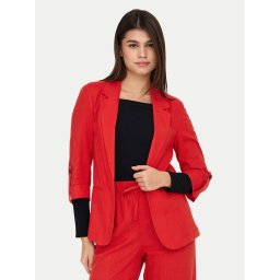 ONLY Сако Caro 15312199 Червен Loose Fit
