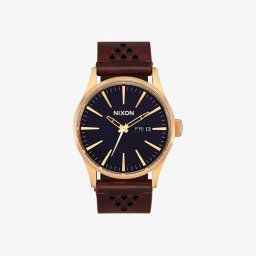 Часовници Nixon Sentry Leather Watch Gold/ Indigo/ Brown Universal