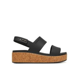 Crocs Сандали Brooklyn Cork Low Wedge 211144 Черен