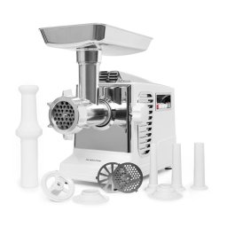 Klarstein Kraftprotz, електрическа месомелачка, 700 W, меден мотор, бял / сребърен (OV12-Beefmaker)