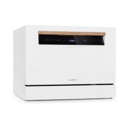 Klarstein Lagoona, съдомиялна машина, EEK F, 1380 W, 6,5 л, комплект 6 части, бяла (DSM-Lagoona)