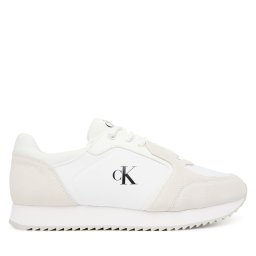 Сникърси Calvin Klein Jeans Runner Laceup Sock Mg Nylon Mix YW0YW01644 Бял
