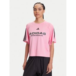 adidas Тишърт Tiro x Common Goal Jacquard JL9213 Розов Loose Fit