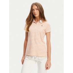 U.S. Polo Assn. Тениска с яка и копчета WUP1310 Оранжев Regular Fit