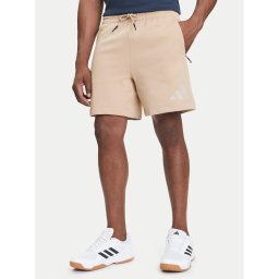 adidas Спортни шорти Z.N.E. JW4744 Бежов Regular Fit